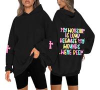 Generisch Sudadera con capucha inspiradora para mujer, forro polar suave con mangas largas, para una comodidad informal y casual, Negro , XL