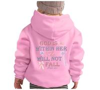 Generisch Sudadera con capucha para adolescentes y niñas, informal, holgada, bonita, de manga larga, con capucha, para deporte, para niñas, conejito, Rosa., 7-8 años