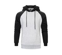 Generisch Sudadera con capucha para hombre Código Europeo Comercio Exterior Nuevos Hombres Capucha Polar Pareja Sudadera con Capucha, Gris claro., S