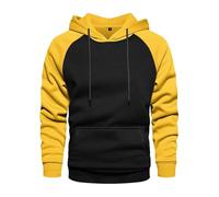 Generisch Sudadera con capucha para hombre con bloqueo de color, empalme con capucha, corte ajustado, sudadera cómoda con capucha, ropa de calle de moda, suéter de invierno para otoño e invierno, J