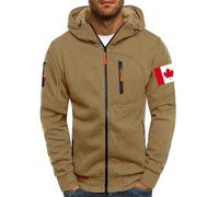 Generisch Sudadera con capucha para hombre con cremallera, sudaderas con capucha para hombre, sudadera de gran tamaño con bolsillos, chaqueta cómoda con capucha, chaqueta deportiva cómoda, chaqueta de