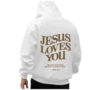 Generisch Sudadera con capucha para hombre con estampado de letras Y2K, estilo hipster, color puro, camisa con capucha, cómoda e informal, sudadera con capucha estampada, sudaderas con capucha