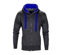 Generisch Sudadera con capucha para hombre, elegante, corte ajustado, hip hop, moda tops casuales, conjunto de sudaderas para hombres, Gris oscuro1, 3XL