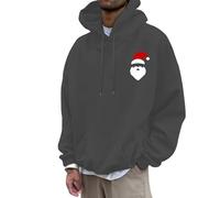 Generisch Sudadera con capucha para hombre o mujer || 2024 Sudadera de forro polar gráfico, novedad, genial, divertida sudadera con capucha con bolsillos, gris oscuro, XXL