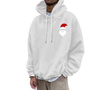 Generisch Sudadera con capucha para hombre o mujer || 2024 Sudadera de forro polar gráfico, novedad, genial, divertida sudadera con capucha con bolsillos, Blanco, XXL