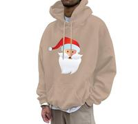 Generisch Sudadera con capucha para hombre o mujer, diseño gráfico en 3D, sudadera de forro polar con bolsillos, caqui, S