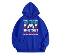 Generisch Sudadera con capucha para hombre, sudadera con capucha regular, ropa de calle, básica, sudadera de manga larga, clásica, sudadera con capucha, informal, primavera, otoño, invierno, azul, M