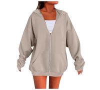 Generisch Sudadera con capucha para mujer, chaqueta con capucha para mujer, cremallera de manga larga, chaqueta deportiva universitaria, chaqueta deportiva 2025, chaqueta deportiva para otoño, parte