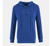 Generisch Sudadera con capucha para mujer, con botones, manga larga, transición, cómoda, informal, color sólido, clásico, para adolescentes