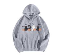 Generisch Sudadera con capucha para mujer con estampado de arañas, unisex, Y2K, punk, oscura, gótica, Halloween, con cremallera, Halloween, carnaval, disfraz de dinosaurio, sudadera con capucha