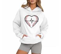 Generisch Sudadera con capucha para mujer con estampado de estrellas, para ocio, actividades al aire libre, uso diario, cómodo, suave, transpirable, Blanco, M