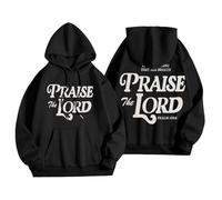 Generisch Sudadera con capucha para mujer con texto "Praise The Lord" cristiano - Sudadera con capucha con mensaje religioso | Sudadera informal para creyentes, Style_g01 Negro, XL