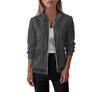 Generisch Sudadera con capucha para mujer de talla grande para invierno, manga larga, diseño de cremallera ideal para el día a día con elegante simplicidad, Negro , XL
