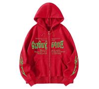 Generisch Sudadera con capucha para mujer, moda con estampado de letras, sudaderas sueltas, estilo gótico, hip hop, sudaderas de manga larga, RD1., L