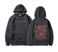 Generisch Sudadera con capucha para mujer moderna con capucha reversible de forro polar con mangas largas, bolsillos con estampado de letras, color blanco, ropa de calle para niñas, Color gris oscuro