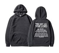 Generisch Sudadera con capucha para mujer moderna con capucha reversible de forro polar con mangas largas, bolsillos con estampado de letras, color blanco, ropa de calle para niñas, Gris oscuro., S