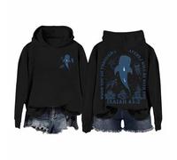 Generisch Sudadera con capucha para mujer, moderna e informal, con diseño cristiano, para mujer, invierno, uso diario, Negro , S