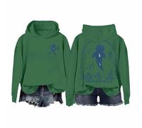 Generisch Sudadera con capucha para mujer, moderna e informal, con diseño cristiano, para mujer, invierno, uso diario, Verde oscuro., XL