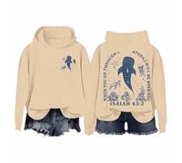 Generisch Sudadera con capucha para mujer, moderna e informal, con diseño cristiano, para mujer, invierno, uso diario, caqui, S