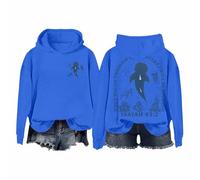 Generisch Sudadera con capucha para mujer, moderna e informal, con diseño cristiano, para mujer, invierno, uso diario, azul, XXL