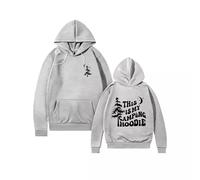 Generisch Sudadera con capucha para mujer, para camping, informal, cuello redondo, cómoda de manga larga, para el tiempo libre, moda, Gris claro., XXL