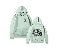 Generisch Sudadera con capucha para mujer, para camping, informal, cuello redondo, cómoda de manga larga, para el tiempo libre, moda, Verde claro., XL