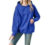Generisch Sudadera con capucha para mujer, sudadera con capucha para mujer, de manga larga, con capucha, talla grande, corte holgado, abrigo de entretiempo, manga larga, monocolor, sudadera con