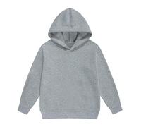 Generisch Sudadera con capucha para niña, manga larga, forro polar, acogedora ropa informal para niños y adolescentes, gris, 10-11 años