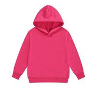 Generisch Sudadera con capucha para niña, manga larga, forro polar, acogedora ropa informal para niños y adolescentes, Rosa intenso., 12-13 años