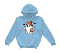 Generisch Sudadera con capucha para niñas, sudadera con capucha para niños, sudadera con estampado de manga larga, ropa informal para niños pequeños, jóvenes, cálidos, otoño e invierno, azul claro, 3