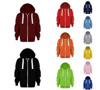 Generisch Sudadera con capucha para niño, chaqueta con cremallera, chaqueta con capucha, manga larga, chaqueta de montañismo, con bolsillos, sudadera holgada para adolescentes y niñas, A11 vino, 90