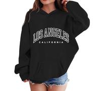 Generisch Sudadera con capucha para niños, holgada, manga larga, jersey para niños, niñas, Y2K, hip hop, sudadera básica de manga larga para deporte, fitness, chaqueta de entretiempo, Negro , 9-10