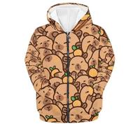 Generisch Sudadera con capucha para niños: suéter cómodo y elegante para jugar y sentirse bien, ideal para la escuela y actividades al aire libre., caqui, 4-5 años