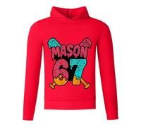Generisch Sudadera con capucha para niños y niñas, chándal con capucha, sudadera y pantalón de ocio, conjunto de ropa para el hogar, versátil, juego de ropa de calle, Estilo/P11 Rojo, 15-16 años