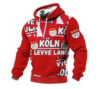 Generisch Sudadera con capucha punk con estampado de payaso de carnaval para un estilo informal diario, cómoda y cálida, mezcla de materiales gruesos, rojo, 5XL