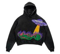 Generisch Sudadera con capucha punk esqueleto estampado Y2K retro hip hop gótico sudaderas deportivas casual ropa de calle moda sudaderas con capucha para hombre y mujer sudaderas con capucha, 17