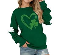 Generisch Sudadera con capucha St Day con estampado de forro polar, suave, cálida, informal, para niñas, niños pequeños, adolescentes, festivo, cómodo, verde, 7-8 años