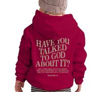 Generisch Sudadera con capucha y sudaderas para niñas para el invierno Ropa casual Cuello redondo Jersey con estampado de letras para niños de 2 a 13 años Actividades al aire libre y, rojo, 11-12 años