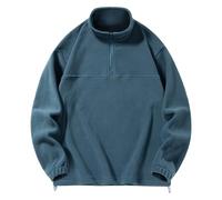 Generisch Sudadera de forro polar para hombre, manga larga, cálida, para senderismo, camiseta deportiva, ligera, cuello alto, camiseta funcional, transpirable, camiseta de entrenamiento para gimnasio