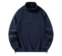 Generisch Sudadera de forro polar para hombre, manga larga, cálida, para senderismo, camiseta deportiva, ligera, cuello alto, camiseta funcional, transpirable, camiseta de entrenamiento para gimnasio