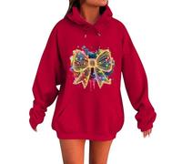 Generisch Sudadera de Navidad para mujer, divertida sudadera de Navidad para mujer, tallas grandes, sudadera con capucha con motivo navideño, sudadera con capucha, sudadera de manga larga, sudadera