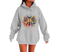 Generisch Sudadera de Navidad para mujer, divertida sudadera de Navidad para mujer, tallas grandes, sudadera con capucha con motivo navideño, sudadera con capucha, sudadera de manga larga, sudadera