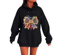 Generisch Sudadera de Navidad para mujer, divertida sudadera de Navidad para mujer, tallas grandes, sudadera con capucha con motivo navideño, sudadera con capucha, sudadera de manga larga, sudadera