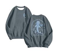 Generisch Sudadera Mujer Gris Casual Mujer Jersey con Estampado Gráfico Cuello Redondo Suave Sudadera de Manga Larga para Trajes Diarios Sudaderas con Capucha Mujer Sudadera con Capucha, D-gris oscuro