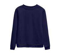 Generisch Sudadera Mujer Manga Larga Cuello Redondo Suéter Suéter Sudaderas con Capucha Camisa 2024 Otoño Tops Moda Suéter Casual Suéter, marine, M