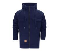 Generisch Sudadera para chicos 176 con capucha para hombre, suéter informal, manga larga, ropa de calle con varios bolsillos, ligera y cómoda para el uso diario, sudadera para hombre, color rojo