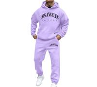 Generisch Sudadera para hombre con estampado para el día a día, tiempo libre, ocasiones de moda, ropa de invierno cómoda e informal, Color lila claro., XXL