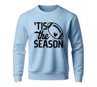 Generisch Sudadera para hombre con texto "Tis The Season", divertido jersey para la temporada de fútbol americano, camiseta de manga larga con texto deportivo, Style_c02 Blue, L