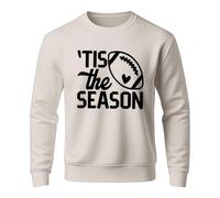 Generisch Sudadera para hombre con texto "Tis The Season", divertido jersey para la temporada de fútbol americano, camiseta de manga larga con texto deportivo, Style_c05 Khaki, S