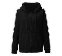 Generisch Sudadera para la prevención del cáncer de mama con cordón, color rosa, diseño de coronas, Negro , XXL